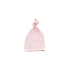 KNOTTED BABY HAT IN PINK SALT
