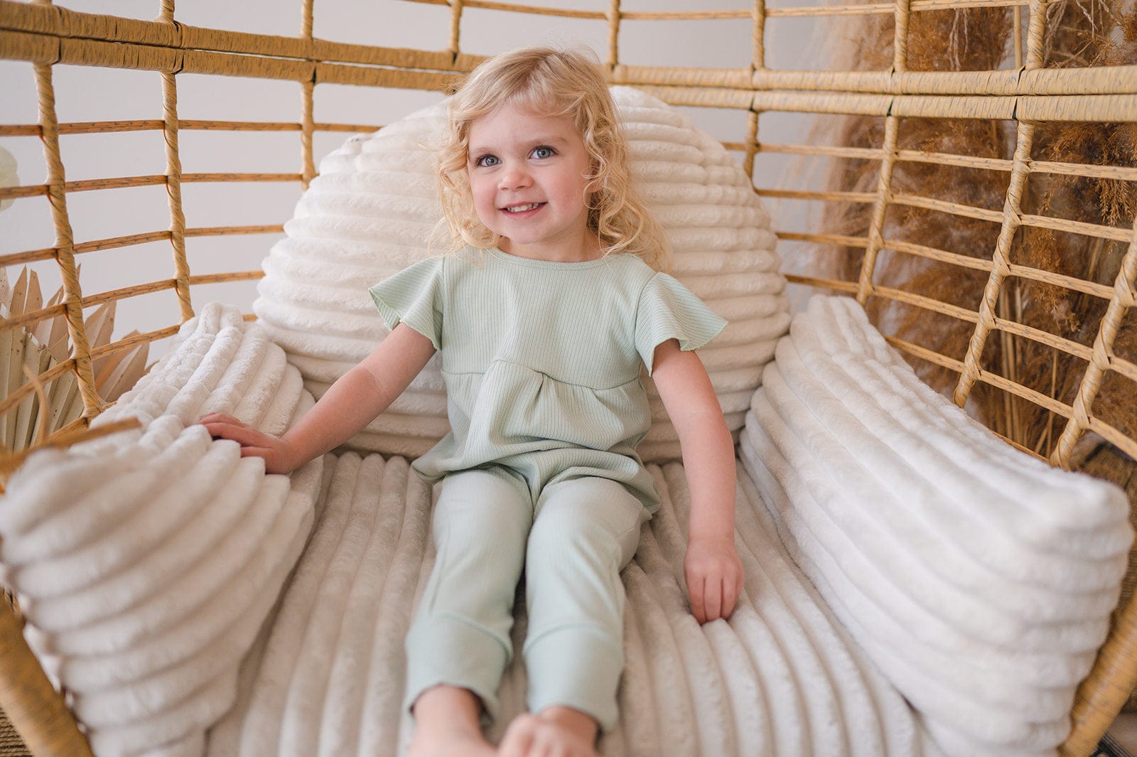 *NEW* EMMY ROMPER IN RIBBED SAGE