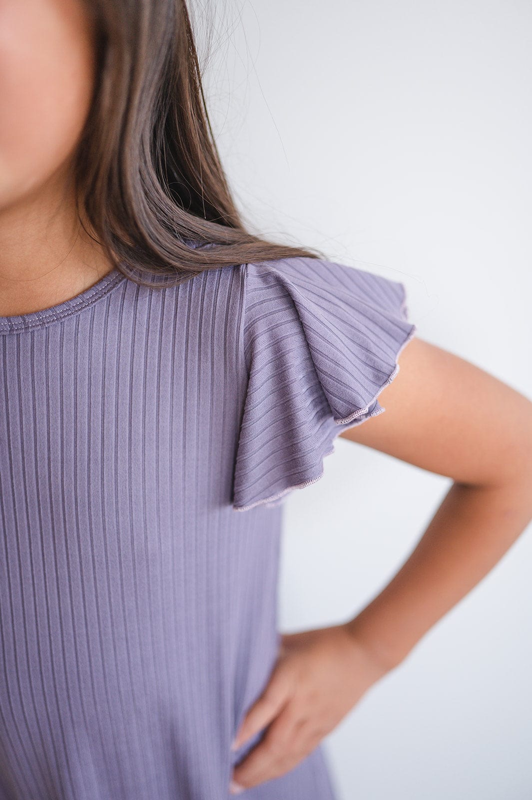 *NEW* HALLE NIGHTGOWN IN RIBBED PURPLE