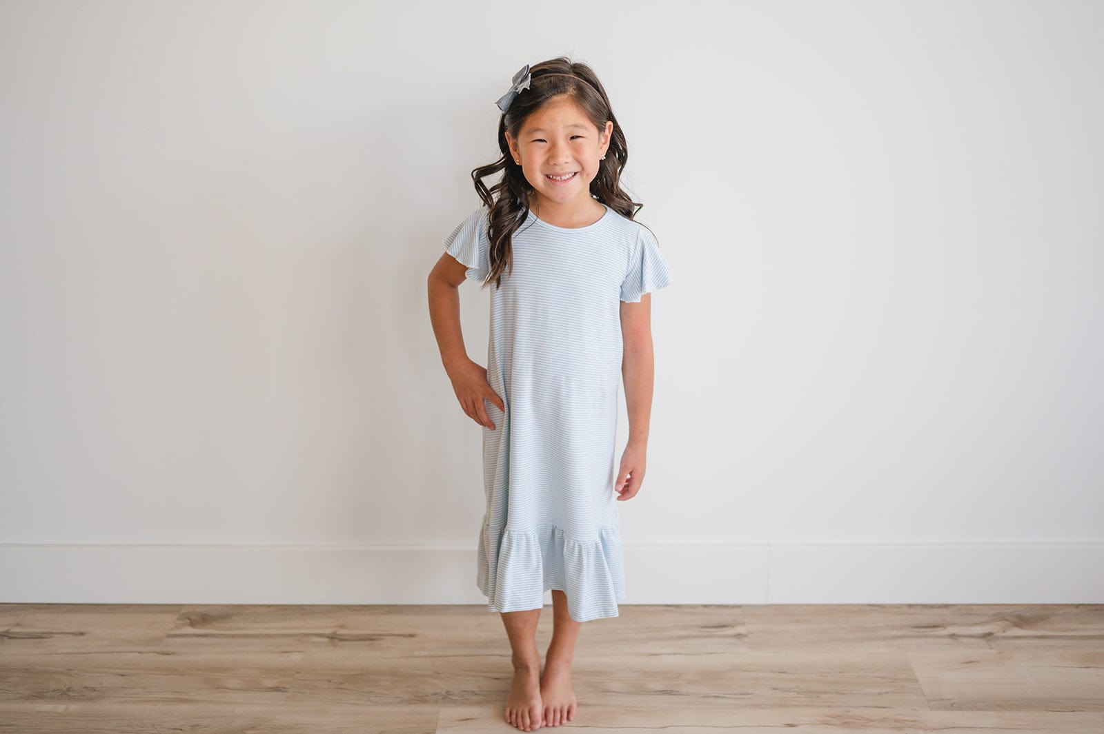 *NEW* HALLE NIGHTGOWN IN BLUE STRIPE