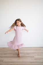 *NEW* HALLE NIGHTGOWN IN RIBBED LILAC