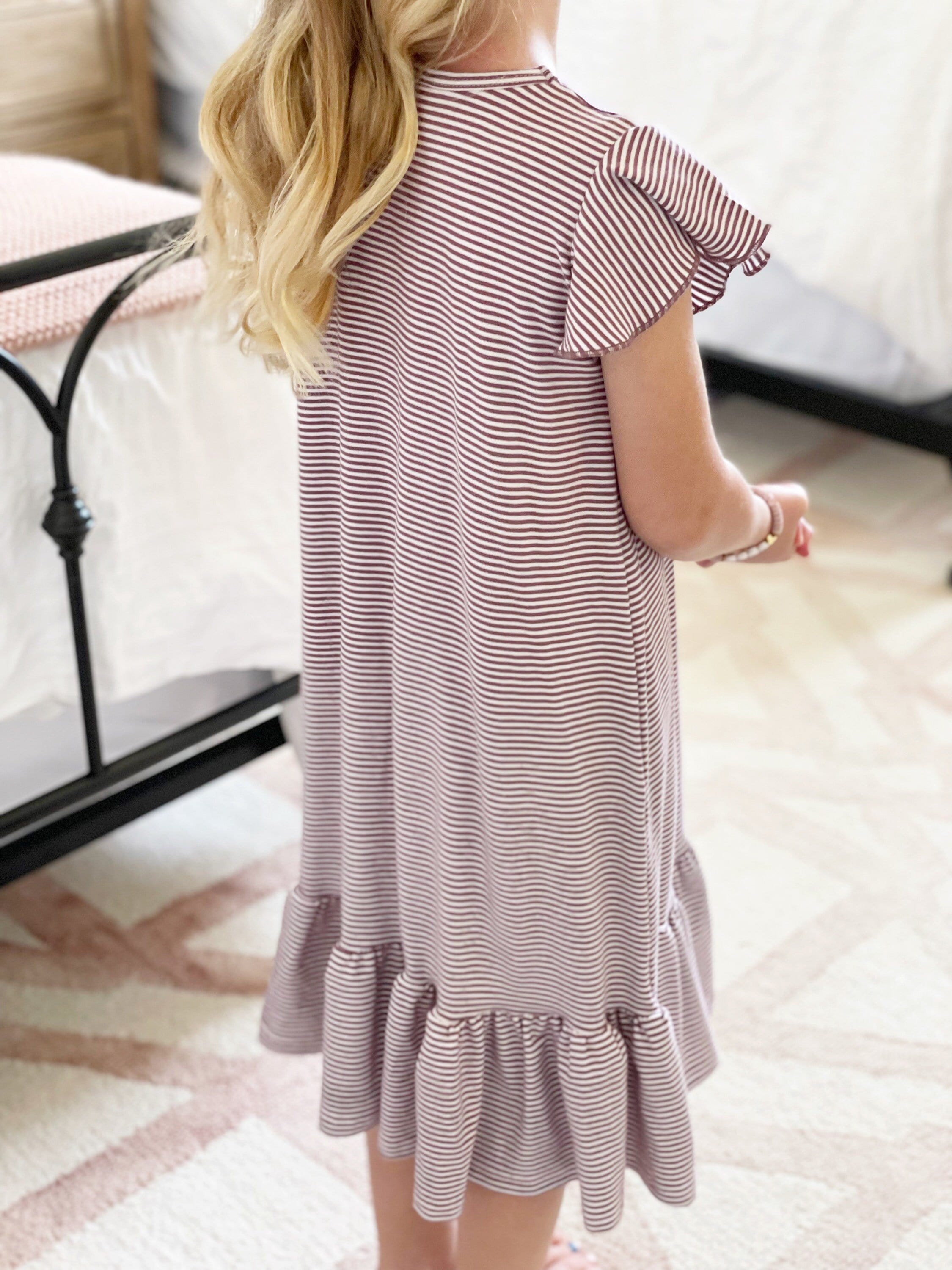 NEW** Halle Nightgown Russet Stripe, Kids Nightgown, Baby Nightgown, Toddler Nightgown, Girl Nightgown, Toddler Gift, Baby Gift