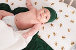DROPPING FRIDAY! Knit Baby Swaddle in Pine, Baby Blanket, Butter Soft Swaddle, 48 x 48, Large Swaddle, Baby Gift, Baby Shower Gift,