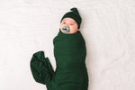 DROPPING FRIDAY! Knit Baby Swaddle in Pine, Baby Blanket, Butter Soft Swaddle, 48 x 48, Large Swaddle, Baby Gift, Baby Shower Gift,