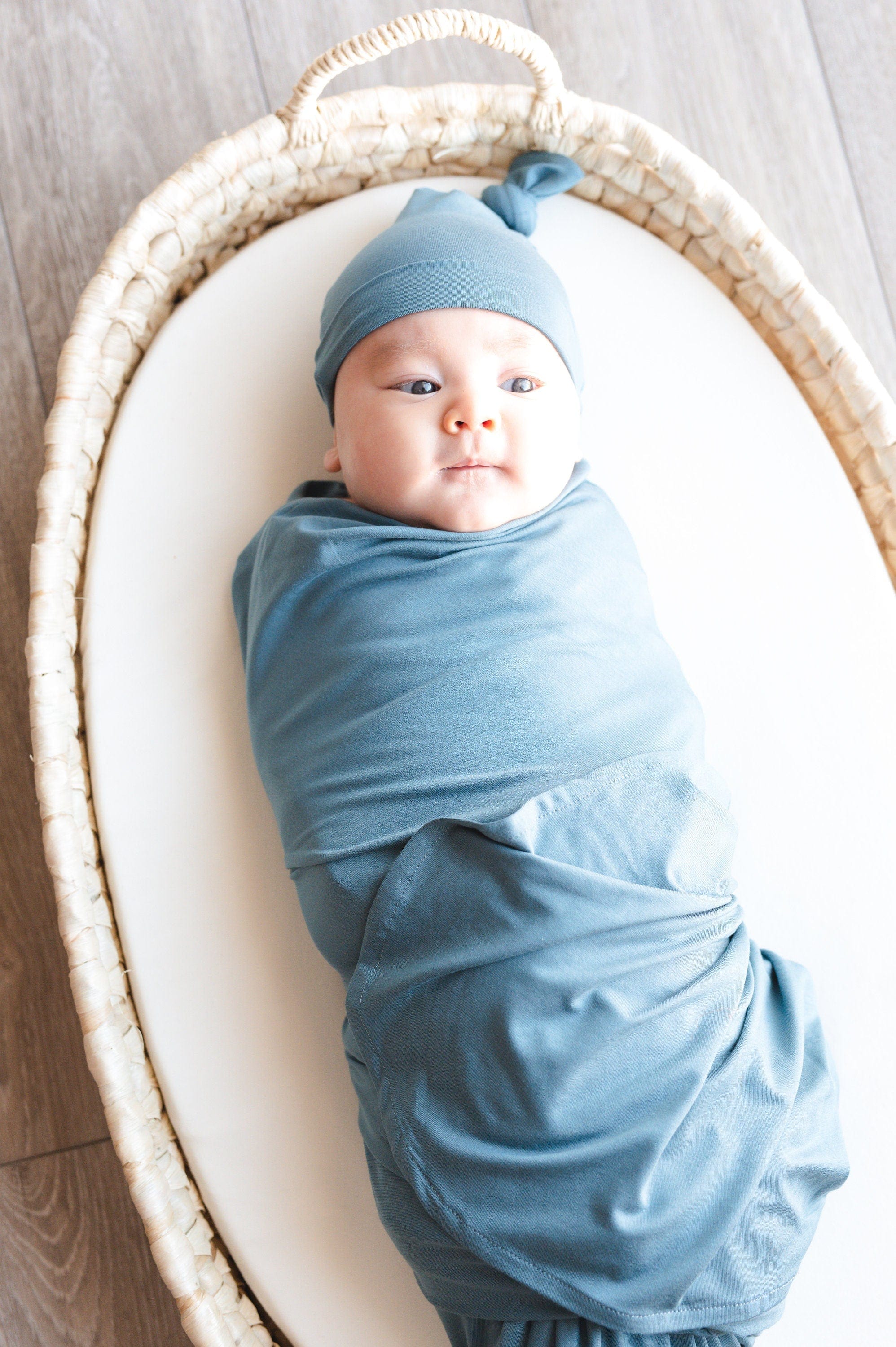 DROPPING FRIDAY! Knit Baby Swaddle in Blue, Baby Blanket, Butter Soft Swaddle, 48 x 48, Large Swaddle, Baby Gift, Baby Shower Gift,